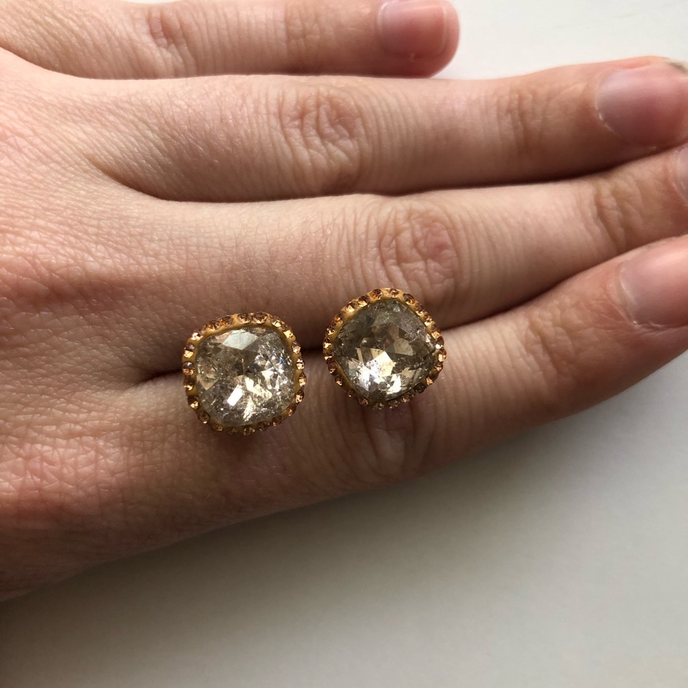 Ann Taylor LOFT Square Gemstone Earring Studs